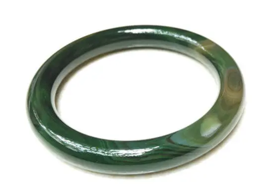

NEW HOT FASHION CHINA JADE JEWELRY 100% NATURAL GREEN AGATE JADE BRACELET 57MM a 5.19