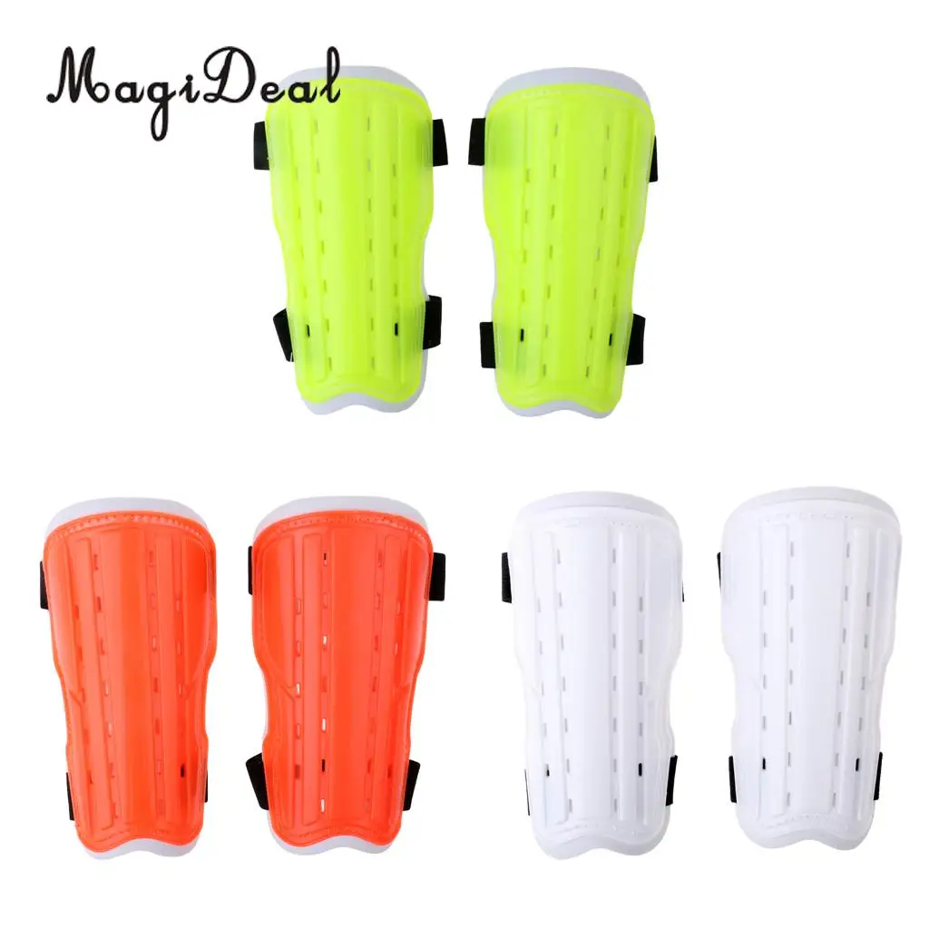 MagiDeal Lightweight Soccer Football Training Sports Padded Shin Guard Pads Protector White for Hockey Basketball Volleyball