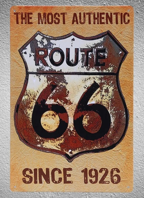 

1 piece Route 66 USA Tin Plate Sign wall Room man cave Decoration Art Dropshipping Poster metal