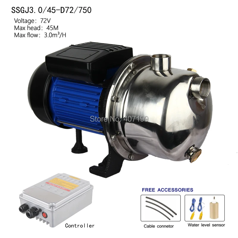 Automatic DC Surface Solar Pumps , Solar Surface Pump centrifugal solar jet pump SSGJ3.0/45 D72