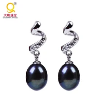 Современные жемчужные серьги в стиле циктеардопа, серьги из пресноводного жемчуга, серебро 925 пробы, серьги ручной работы с жемчугом, свадебные серьги