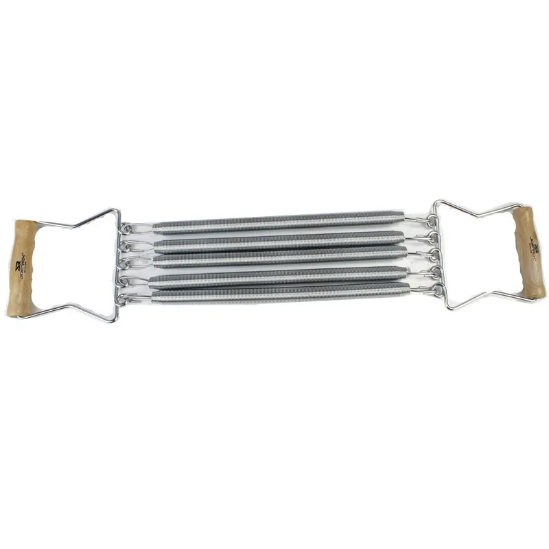 5 Spring Chest Pull Expander Wood Handle Fitness Exercise Puller Muscle Trainer 30kg (2)