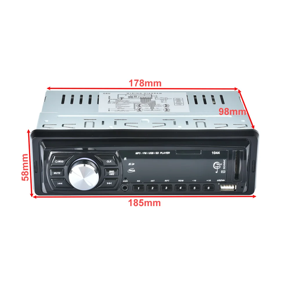 In-Dash FM Car Input Receiver Stereo 50W x 4 LCD Display SD USB MP3 WMA Radio Player New Arrival
