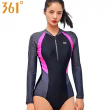 361 женский купальный костюм для серфинга, Женский цельный купальный костюм, спортивный купальник с длинным рукавом, без косточек, купальный костюм