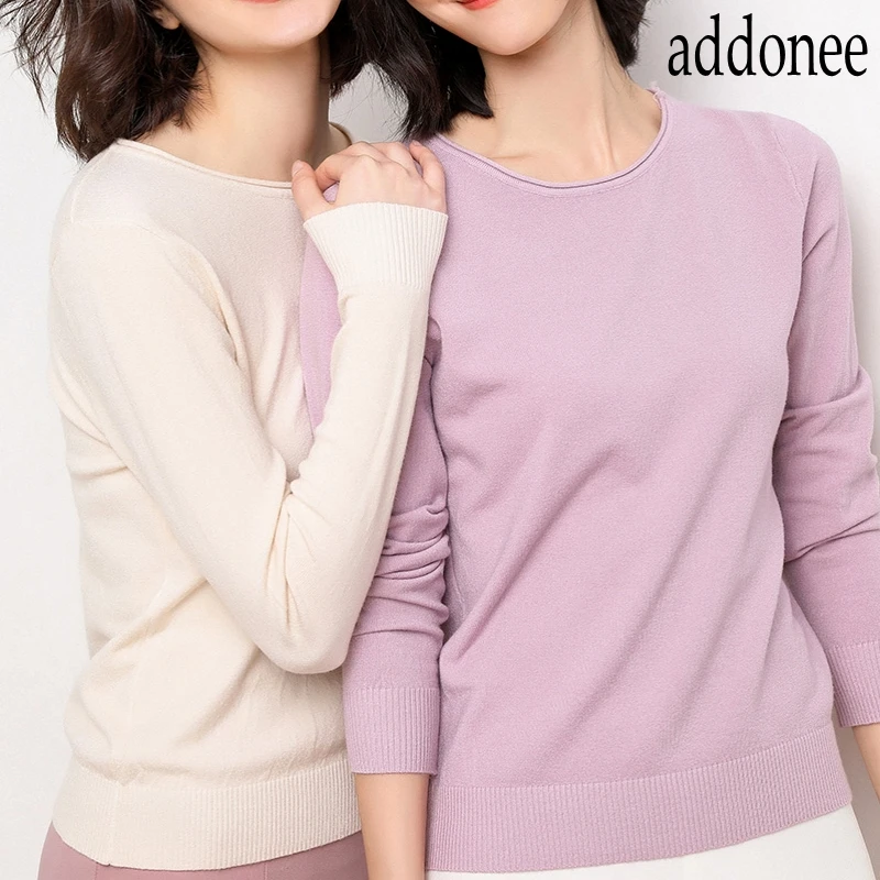 

Spring Autumn Winter New Women Cashmere Wool Sweater Pullovers Solid Crimped O-Neck Casual Big Size Warm Wild Loose Fashion Soft