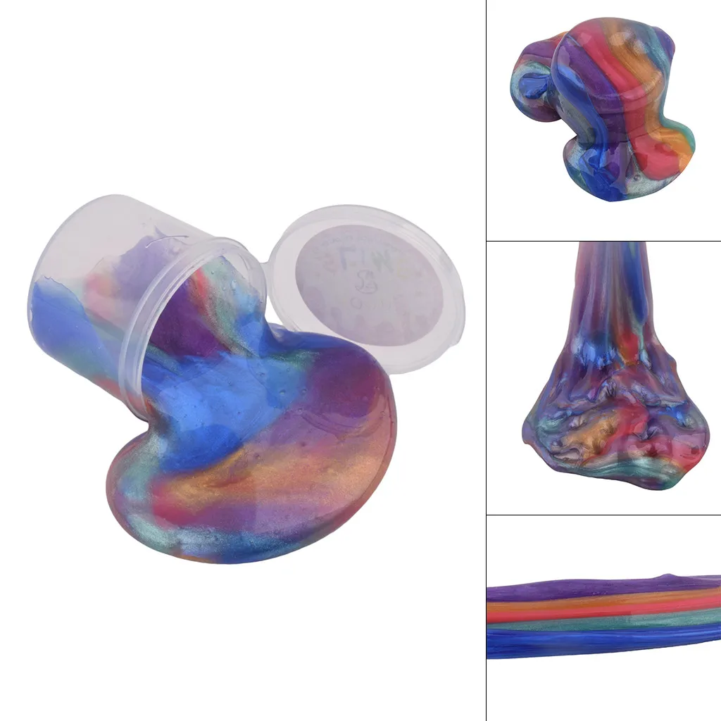 

80ML DIY Slime Antistress Charms Starry Sky Mud DIY Slime Fluffy Mud Scented Stress Relief Soft Kids Clay Toy Slime Supplies