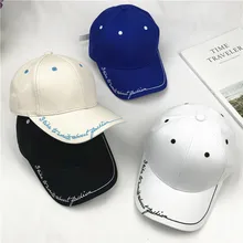 Корейская женская летняя вышитая шляпа с буквенным принтом, модная бейсбольная кепка для досуга, мужская Кепка с козырьком на открытом воздухе, шляпа от солнца