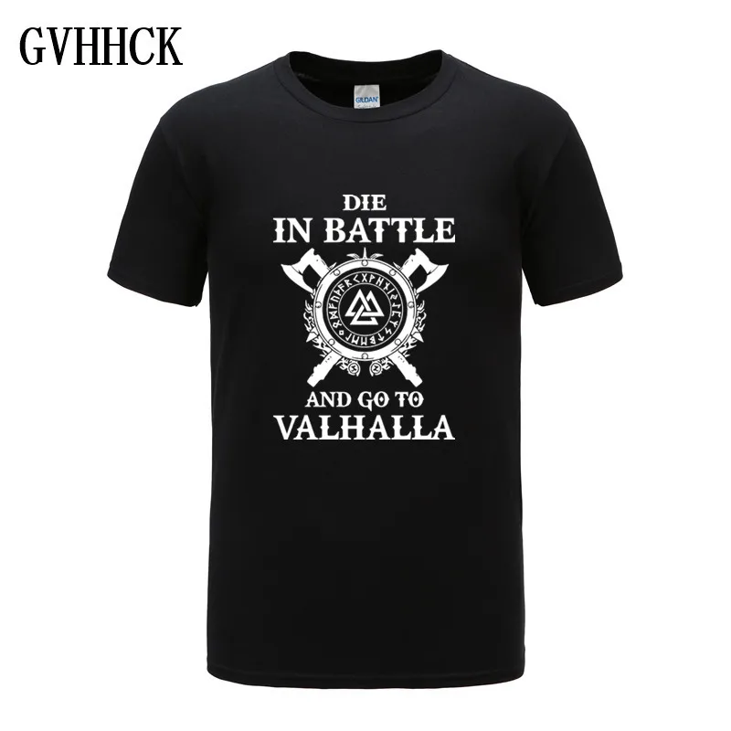 Die In Battle And Go To Valhalla Viking, мужские футболки, хит, летняя брендовая Футболка реглан, хлопок, облегающая футболка, Camisetas Hombre