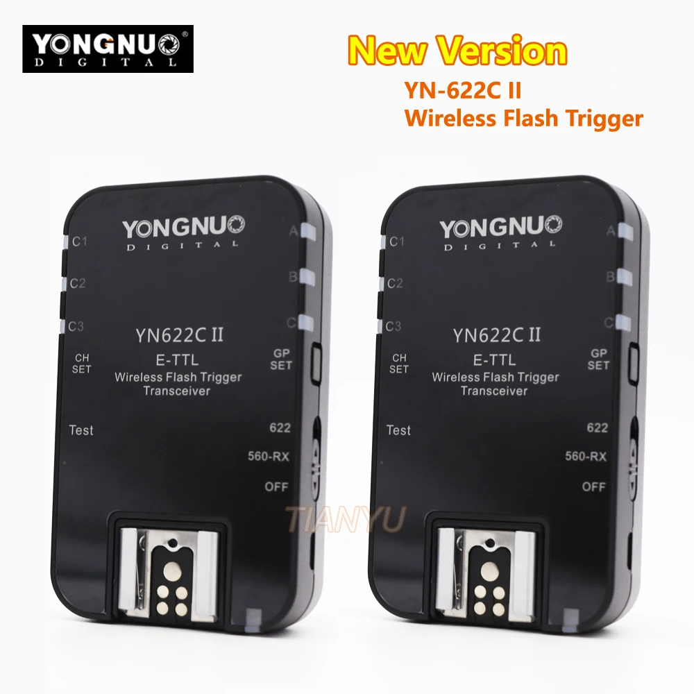 

YONGNUO YN622CII ETTL Wireless Flash Trigger YN-622C II 2 Transceivers for Canon 5DIII 7D 60D 50D 40D 650D 600D Newest Version