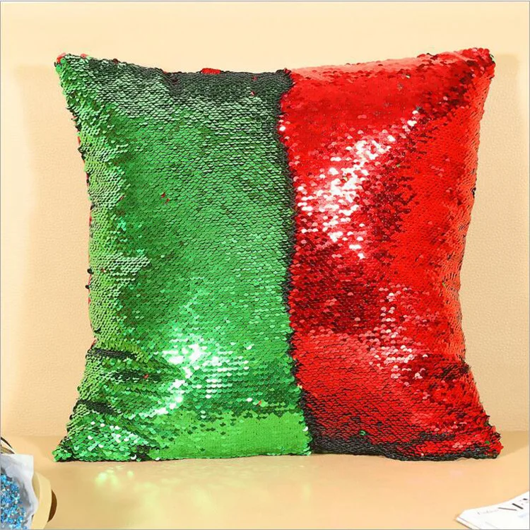 40cmX40cm Модный чехол с блестками для русалки Волшебный розовый подушки меняющая