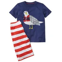 Bear Leader/комплекты одежды для малышей; детская одежда; летняя одежда для мальчиков; одежда с рисунком+ штаны в полоску; комплект из 2 предметов для маленьких мальчиков