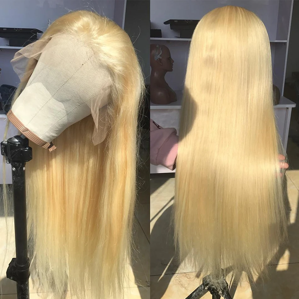 Rosabeauty 613 блонд прямые длинные бразильские прозрачные кружевные передние