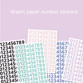 

Lovedoki Cute Color Number Digital Sticker Planner Accessories Day Journal Stickers 2019 Diary Book Decorative School Stationery