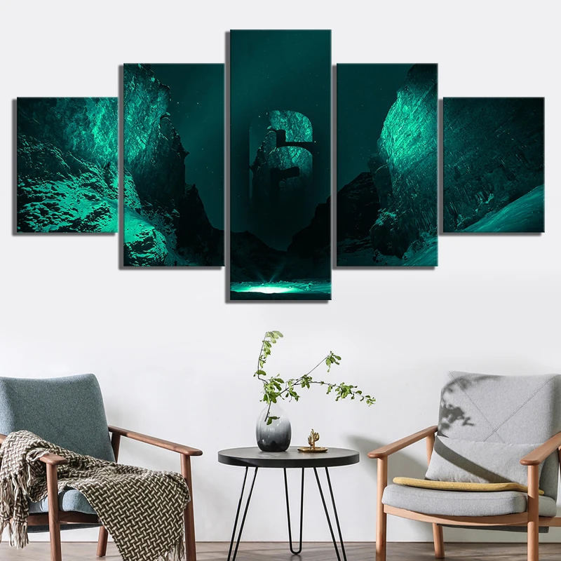 5 шт. видеоигры Rainbow Six Siege Poster настенная наклейка Tom Clancy's 6 игр художественный