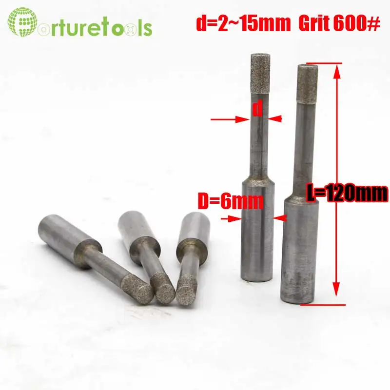 20pcs diamond Abrasive Points grinding rod of 6mm shank 120mm super