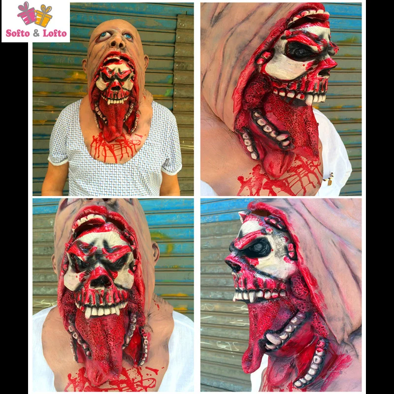 

Free Shipping Zombie Mask Soft Rubber Evil Ghost Rot Scary Halloween Party Costume Dress Make up Horror Prank Joke Supply Gifts