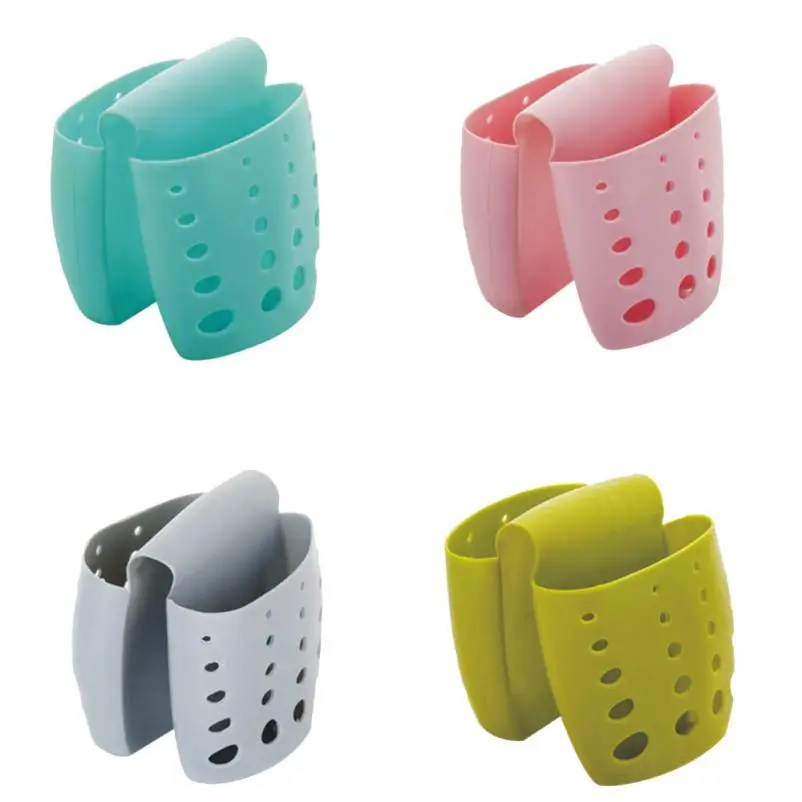 New Silicon Sponge Holder Storage rack Sink Caddy Soap Holder For Kitchen Plastic Storage