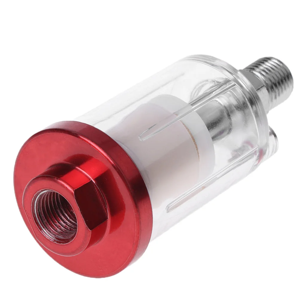 Spray Gun 1/4" Air Line Mini Filter/Water Trap Clear 9cm Painting