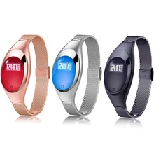 Для женщин Мода Z18 Смарт часы Браслет smartwatch с Приборы для измерения артериального давления сердечного ритма Мониторы Фитнес трекер для IOS Android