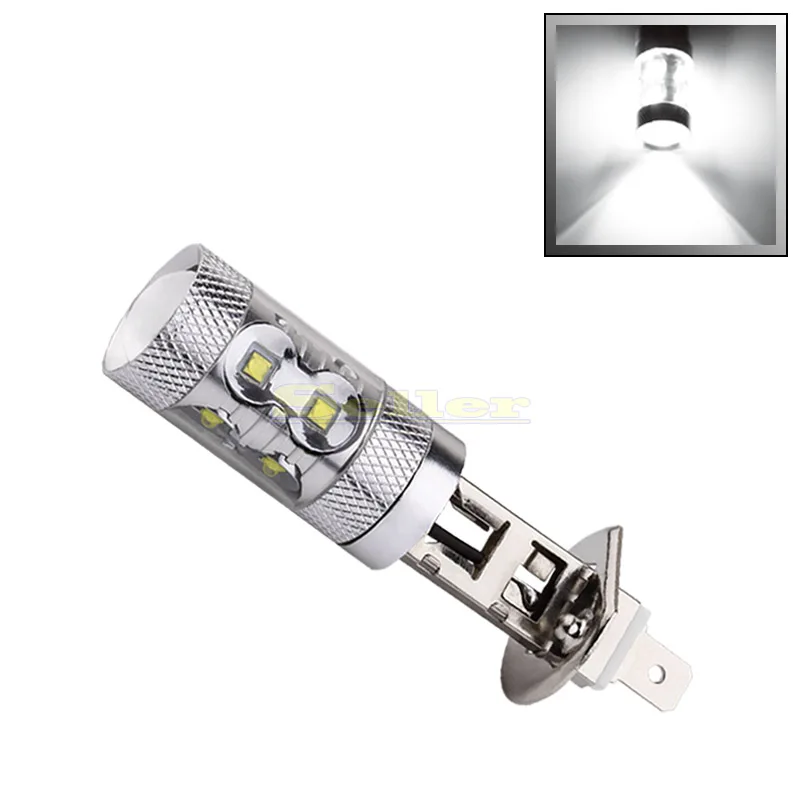 

H1 led bulbs car lights White 60W Cree Chip-R3 Lens Vehicles Signal LED Car Fog Light Daytime Running Lights parking 12V