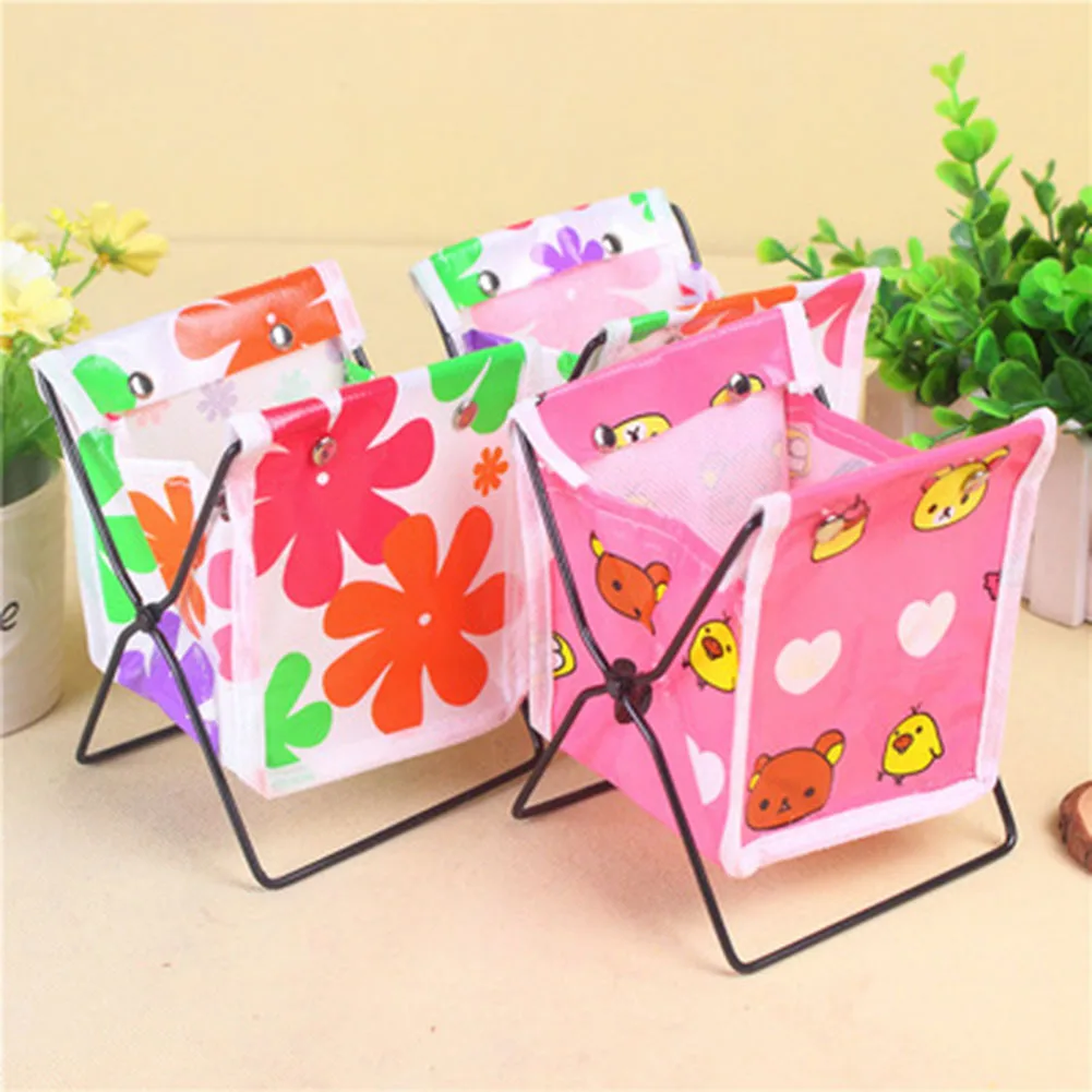 

Mini thick oxford storage rack makeup organizer desktop folding storage box for pen stationery sundries cosmetics