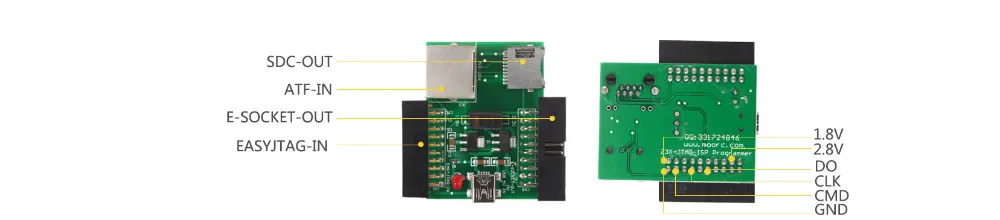 Новейшее обновление MOORC JTAG ISP адаптер Все в 1 для RIFF легкий JTAG PRO JTAG MEDUSA EMMC E-MATE Advance Turbo Flasher программатор коробка