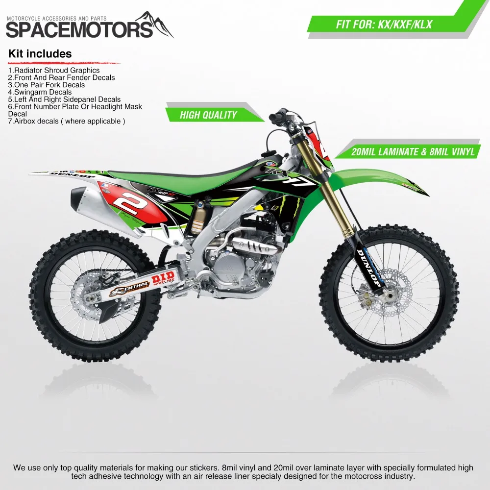 MX 3M виниловая пленка для мотоцикла KX KLX KXF F 85 100 250 450 cc 2004. .. Мотокросс-Байк FMX 2006 |