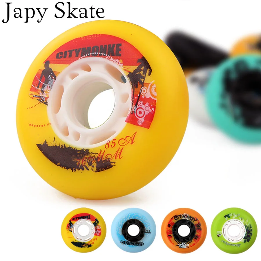 Колеса Japy для катания на коньках 2017 City Monkey 85A скольжение слалом свободные колеса