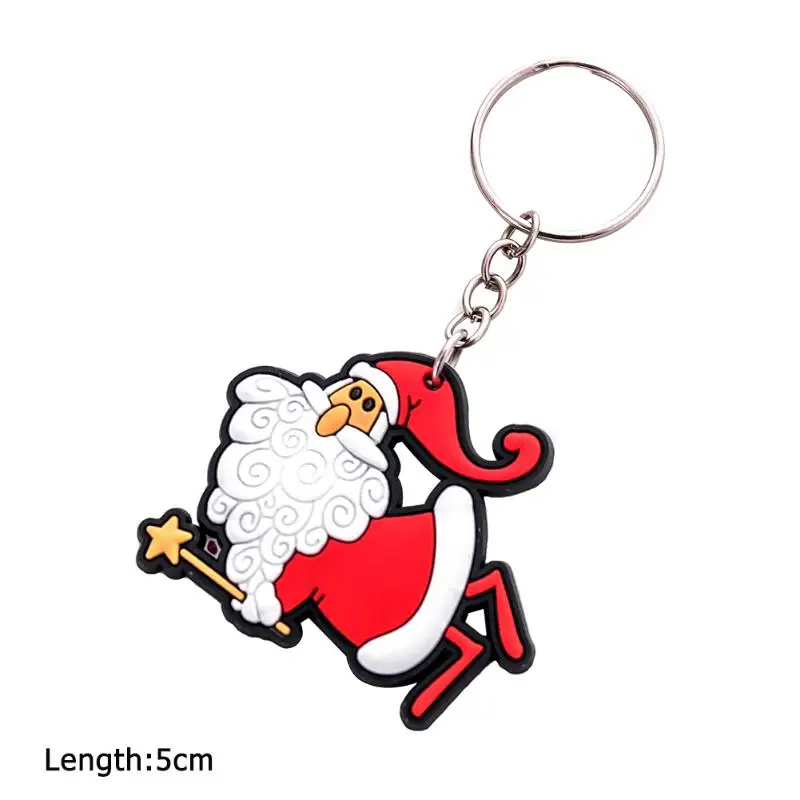 1PC Christmas Tree Ornament Hanging Pendants Gifts Cartoon Santa Claus Snowman Christmas Decora adornos de navidad Keyring Gifts - Цвет: Santa Claus 2