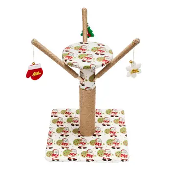 

18" Stable Jute Cat Climb Tree Holder Cat Tower Toy Toys Interactive Tree Tower Shelves Climbing Frame