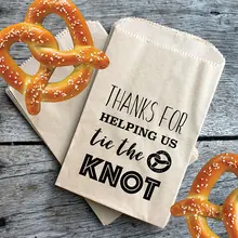 Изготовленное на заказ имя спасибо за помощь нам связать узел свадебный крендель буфет Сумки на день рождения хлебобулочные печенья goody Подарочный мешочек