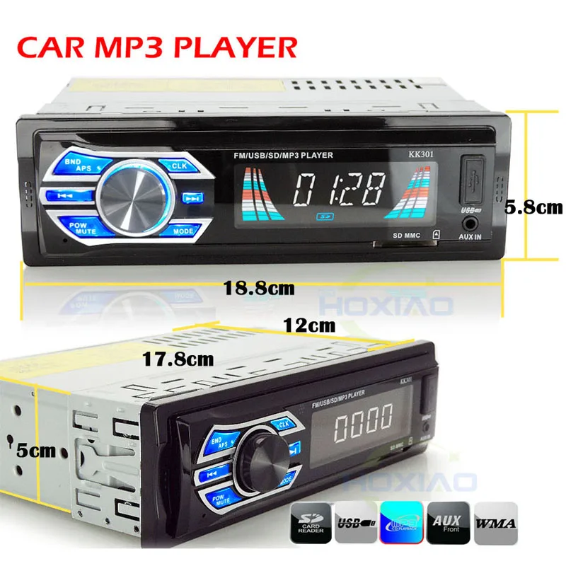 1 Din 24V Car radio player USB SD MP3 Audio System FM 1DIN FM