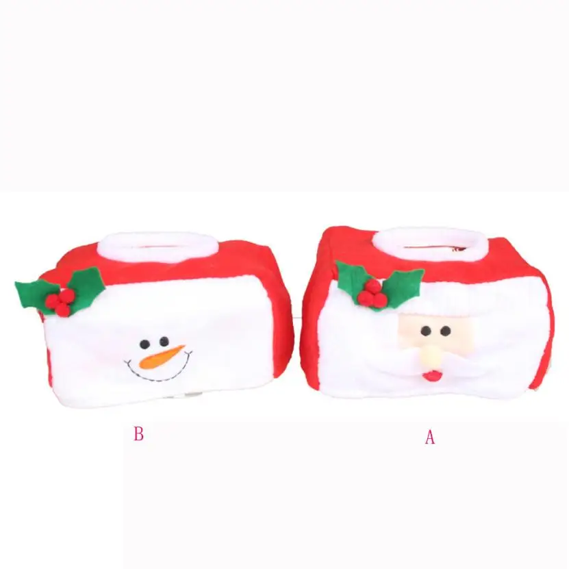 Newest Christmas Tissue Box Cover Bags Decoration Home Party Santa