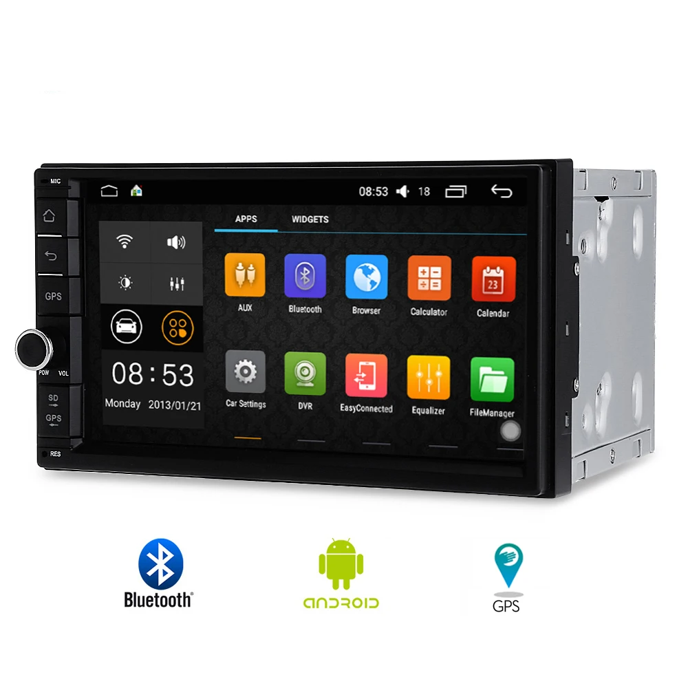 

Universal Android Car Multimedia Player Auto Audio FM Radio with GPS Navigation Bluetooth 7 inch HD Steering wheel control