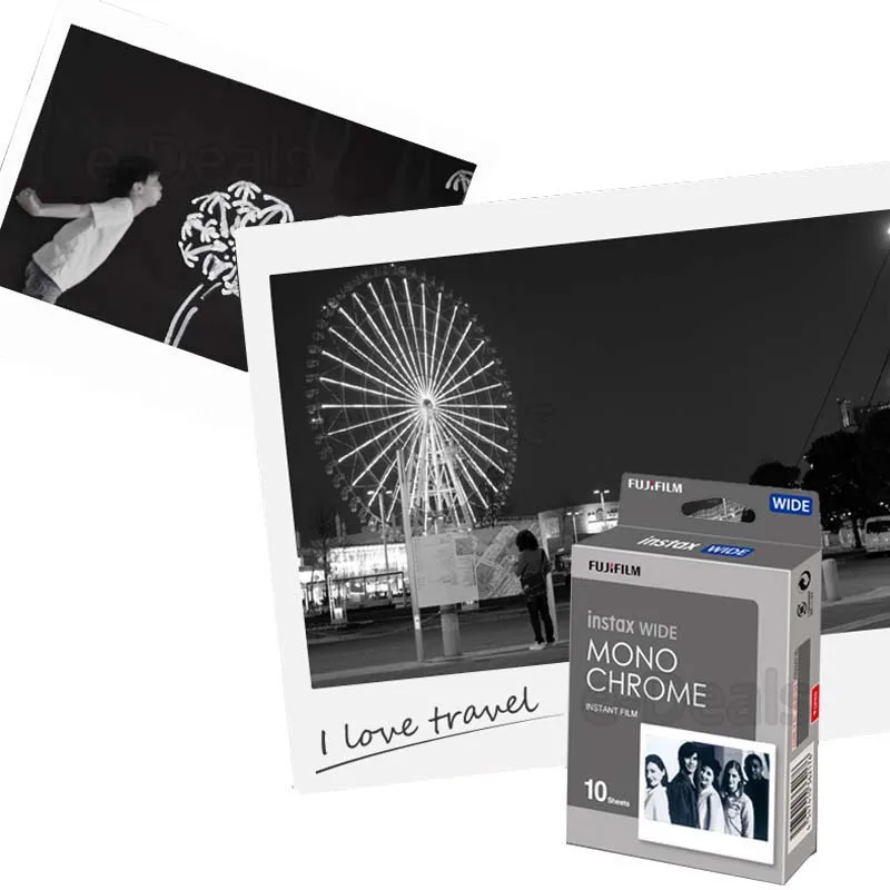 

Authentic Fujifilm Instax Wide Instant Monochrome Film 20-100 Sheets Photo Pape for FUJI Instax Wide 210, Instax Wide 300 Camera