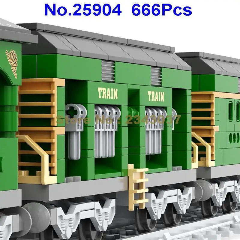 Ausini 666 шт. старый классический конструктор поезд|building blocks|train building blocktrain |