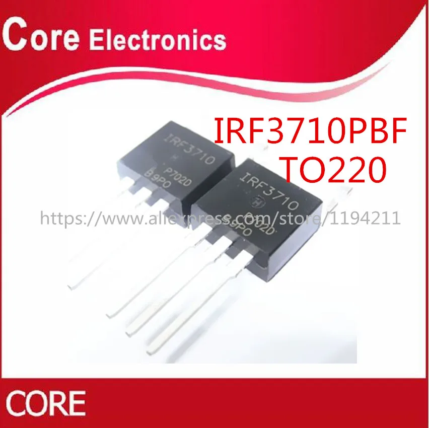 100 шт./лот IRF3710 IRF3710PBF TO220 Новый|Интегральные схемы| |