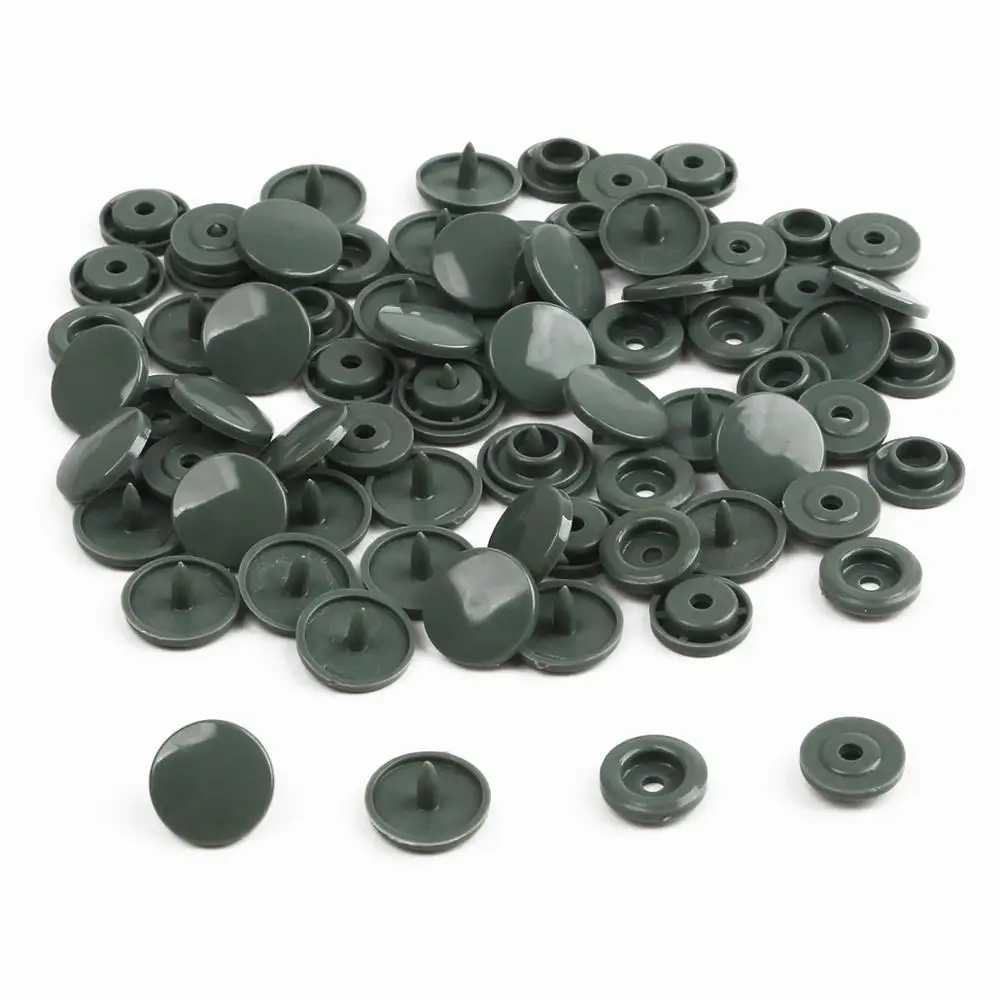 20 наборов T5 круглые застежки-кнопки из смолы для стеганного одеяла, простыни, кнопки для одежды, аксессуары для детской одежды, зажимы - Цвет: Dark Green