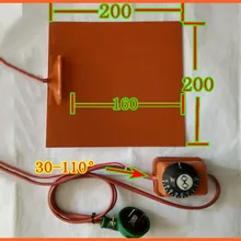 200* 200mm220V ручка контроля температуры FPB разделительный экран сокровище, нагревательная пластина силиконовый Нагреватель Коврик элемент гибкий элемент тепла