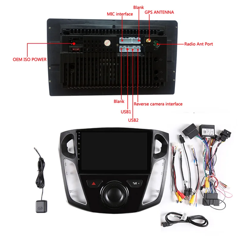 Discount 9" 2G RAM 32G ROM Android Car DVD Video Player GPS For Ford Focus 2012 2013 2014 2015 audio car radio stereo navigation headunit 5