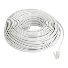 Гибкий телефонный удлинитель RJ11 6P2C 19 м белый