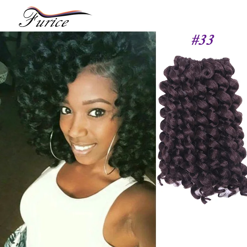 8 Inch Wand Curl Crochet Hair Extensions Ombre Twist