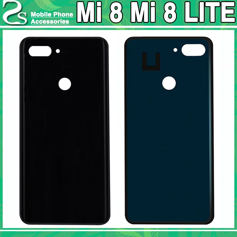 

New Mi8 Battery Cover For Xiaomi MI 8 Lite MI 8X MI 8 Back Cover Rear Glass Housing Case Replacement With Adhesive Sticker