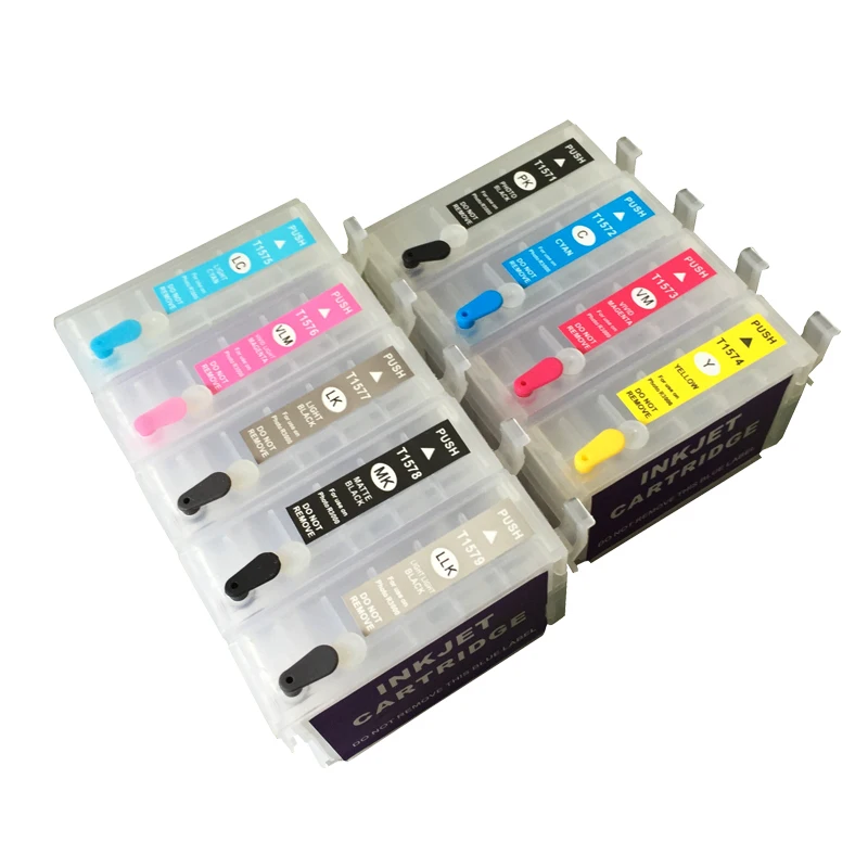 Многоразовый чернильный картридж для принтера Epson Surecolor P600 9 видов цветов с чипами