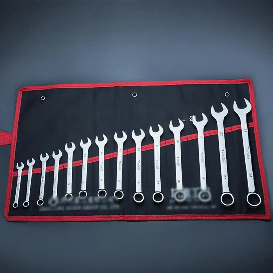 

8-24 MM 14 PCS Combination Wrench Spanners Hardware Tools Machine Repair Set Polished Chrome