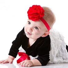 12Pcs/lot Satin Mesh Flower Baby Girls Hair Band Fashion Children Hair Accessories Bebes Floral Headband acessorios para cabelo