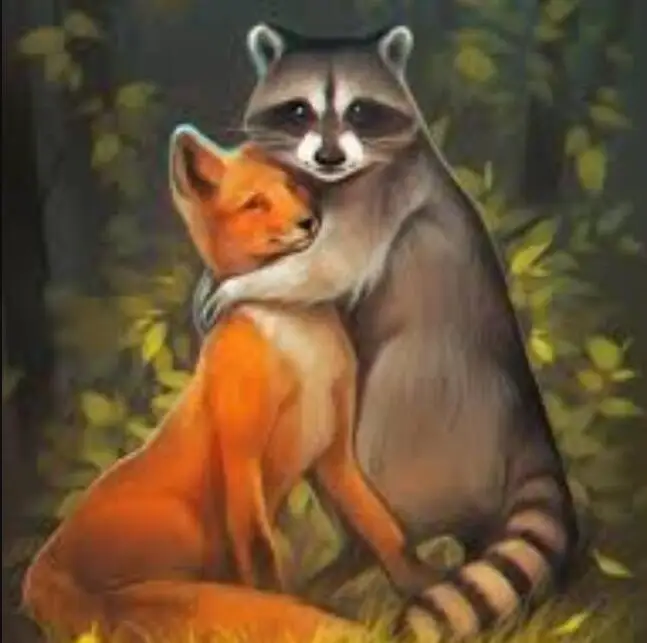 

Full Square drill 5D DIY Diamond painting Sloth and fox Diamond Embroidery Mosaic Cross Stitch Rhinestone decoration