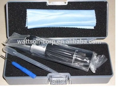 Hand hold copper brix portable refractometer, sugar refractometer sugar testing 0-32% Low price