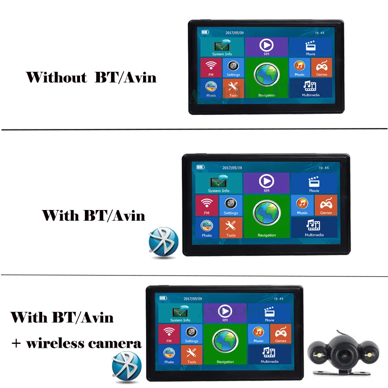 Anfilite 7 дюймовый экран 800x480 Bluetooth avin ddr 128M 4 ГБ gps навигатор для грузовика Windows CE 6 0 wince