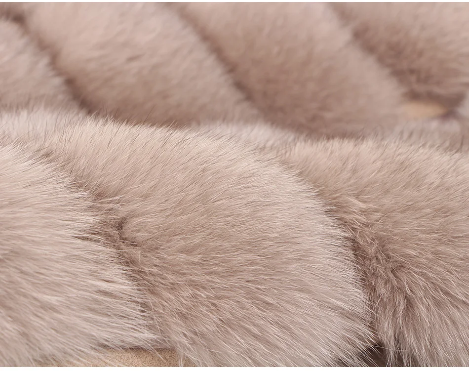 Maomaokong, жилет из лисьего меха для женщин, натуральное цельное пальто из лисьего меха 90 см, Длинная зимняя меховая куртка, жилет размера плюс 4XL